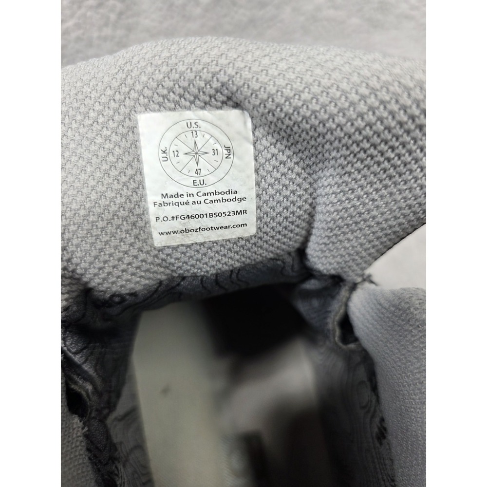 Oboz Katabatic Mid B-Dry Men's 13 Waterproof Hiking Athletic Boots Shoes Grey - Picture 6 of 16